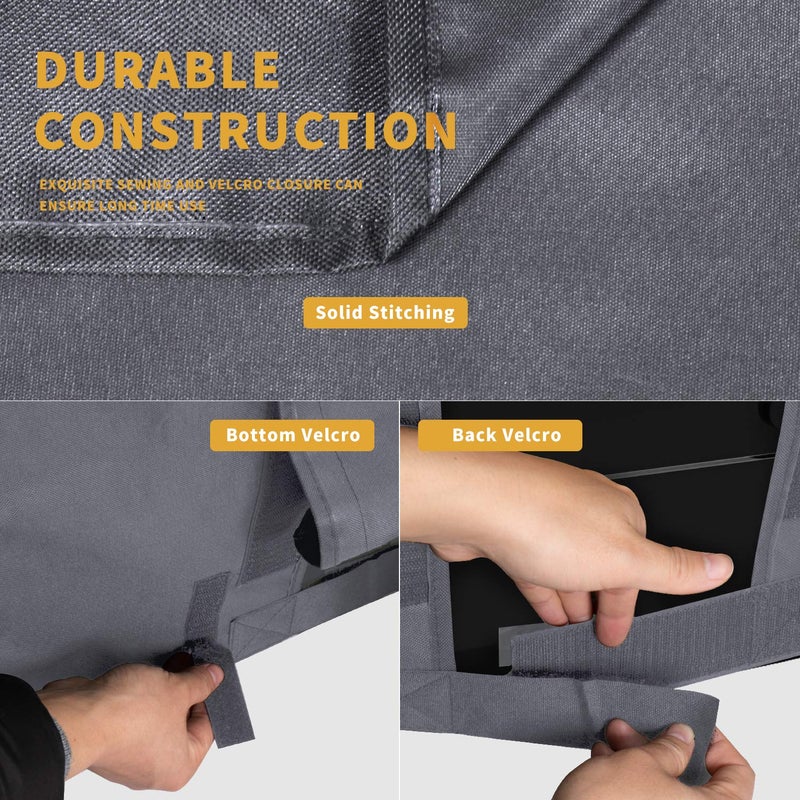 Easy-Going Outdoor TV Cover for 53 to 55 inches LCD, LED, Waterproof, Weatherproof and Dust-Proof TV Screen Protectors with Cleaning Cloth (55 inch,Dark Gray) - Image 5
